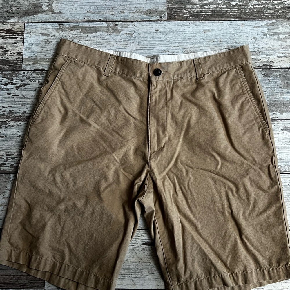 Dockers Tan Flat Front Shorts with Versatile Design